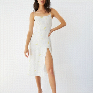 Wilfred Affogato midi dress in light birch cotton size 4
